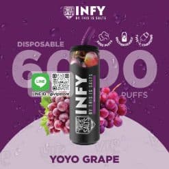 infy พอต 6000 Puff กลิ่น องุ่นโยโย่ สายองุ่นยังไงต้องมีติดตัวไว้