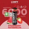 INFY 6000 Puff กลิ่น สตรอเบอร์รี่แตงโม (Strawberry Watermelon)