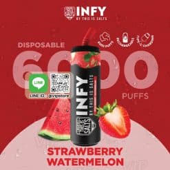 INFY 6000 Puff กลิ่น สตรอเบอร์รี่แตงโม (Strawberry Watermelon)