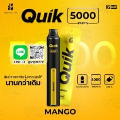 พอต ks Quik 5000 Puffs กลิ่น มะม่วง สาย tropical อย่างคุณไม่ควรพลาด