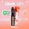 พอตquik 5000 Puffs กลิ่น พีช เบาแบบหรูๆ แต่ให้นิคสูงถึง 3% อิ่มแน่นอน