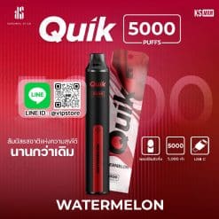 พอตks Quik 5000 Puffs กลิ่นแตงโม สดชื่น ไปกับแตงโมปั่นหวานๆ ในมือ