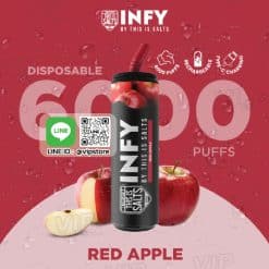 infy pod ขนาด 6000 Puff กลิ่น แอปเปิ้ลแดง หอม หวาน เนื้อเน้นๆ