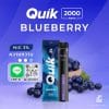 บุหรี่ไฟฟ้า quik 2000 Puffs กลิ่น บลูเบอร์รี่ เบอรี่แบบสับที่ใช้แล้วต้องชอบ