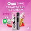 ks quik 2000 Puffs กลิ่น ไอศครีมสตรอเบอร์รี่ หอมหวาน ไม่แบ่งใคร !