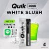 บุหรี่ไฟฟ้าquik 2000 Puffs กลิ่น น้ำเขียว White Slush หอมสดชื่นทุกคำ