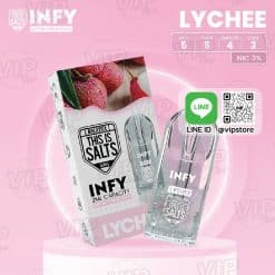 พอตinfy Pod กลิ่น ลิ้นจี่ 1 ในกลิ่นที่ควรมีติดกระเป๋า หอม ลงตัว Lychee