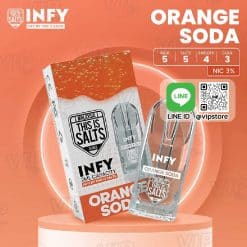 infy series pod กลิ่น ส้มโซดา เปรี้ยวซ่า สดชื่นทุกคำ Orange Soda