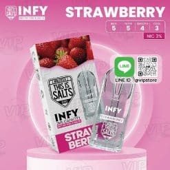 พอตอินฟิ INFY Pod กลิ่น สตรอเบอร์รี่ สายผลไม้ สาย basic ห้ามพลาด