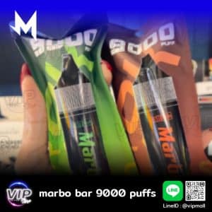 marbo bar 9000 puffs บุหรี่ไฟฟ้ามาโบ สูบแล้วทิ้ง ร้านพอตใกล้ฉัน ส่งไว!